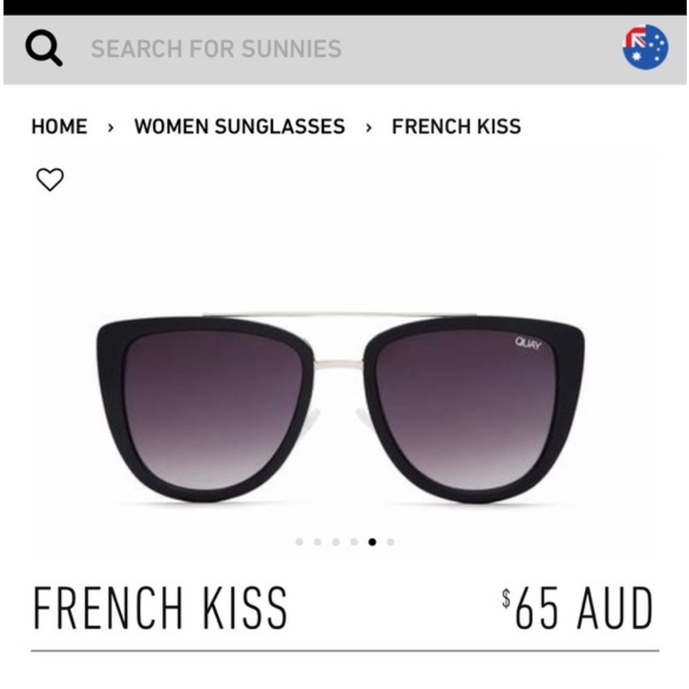 Quay Australia Black Cat-Eye Sunglasses